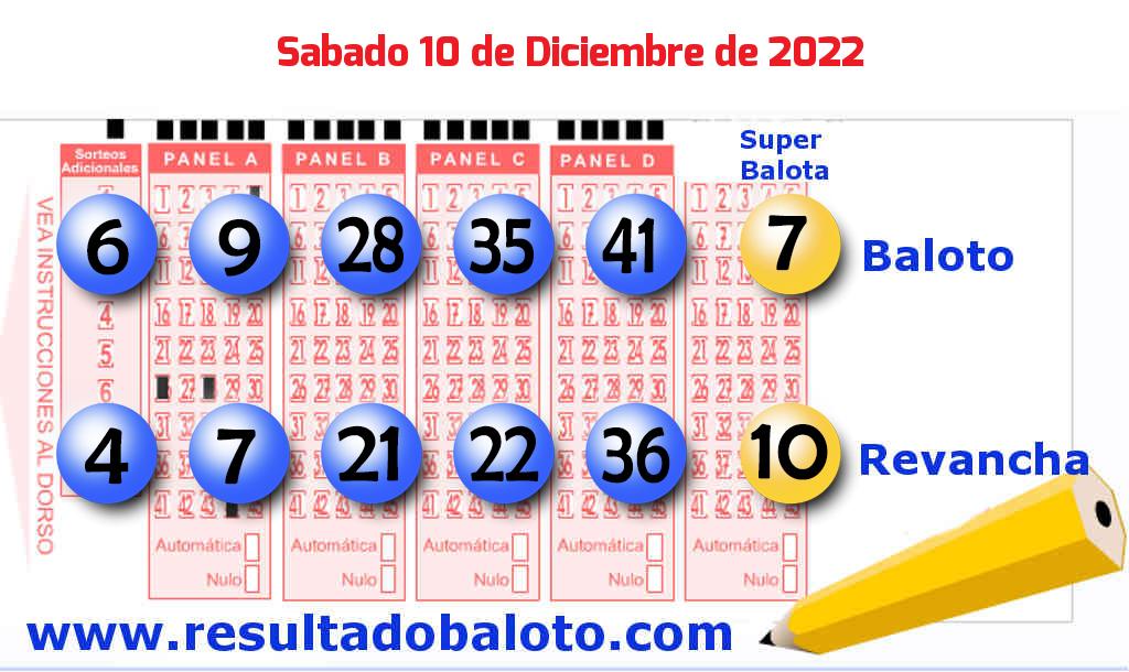 Baloto del Sábado 10 de Diciembre de 2022