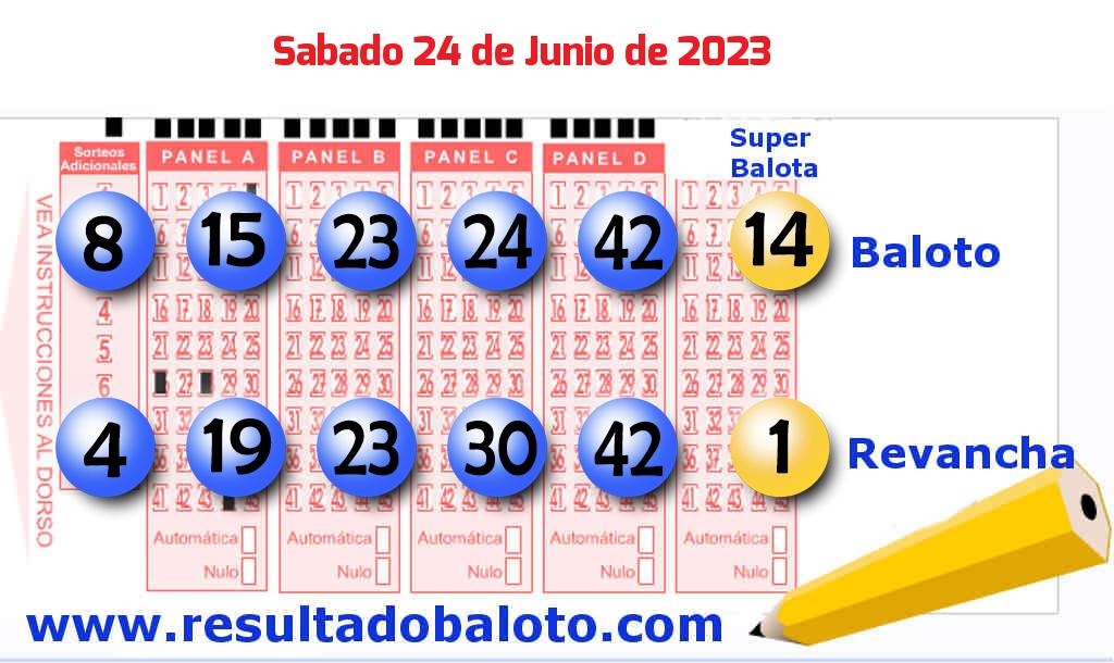 Baloto del Sábado 24 de Junio de 2023