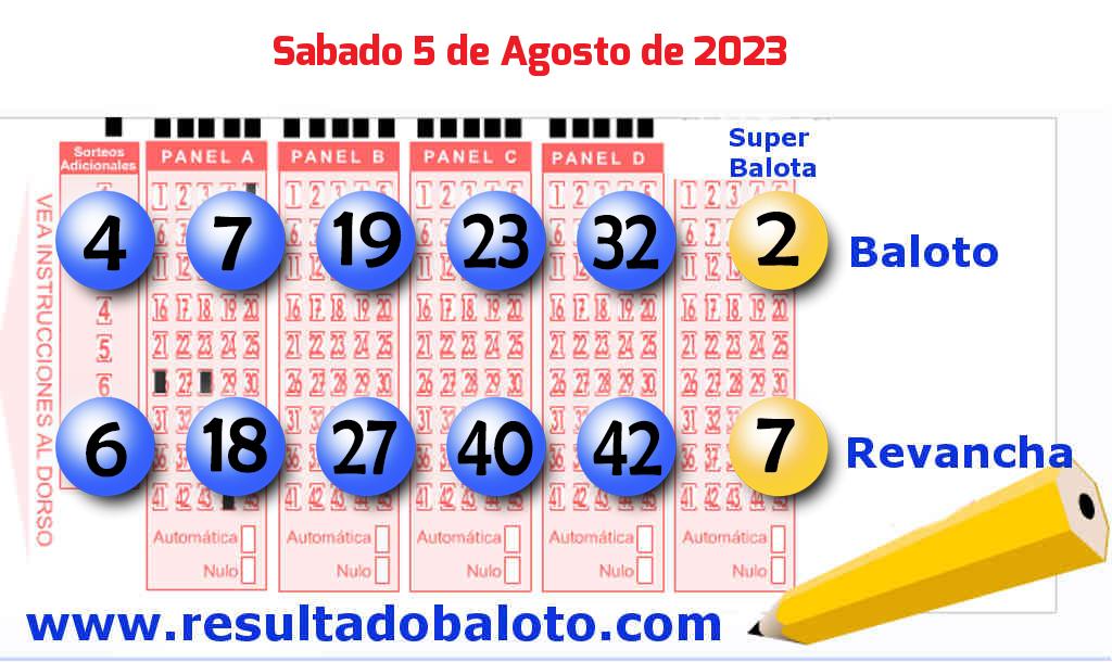 Baloto del Sábado 5 de Agosto de 2023