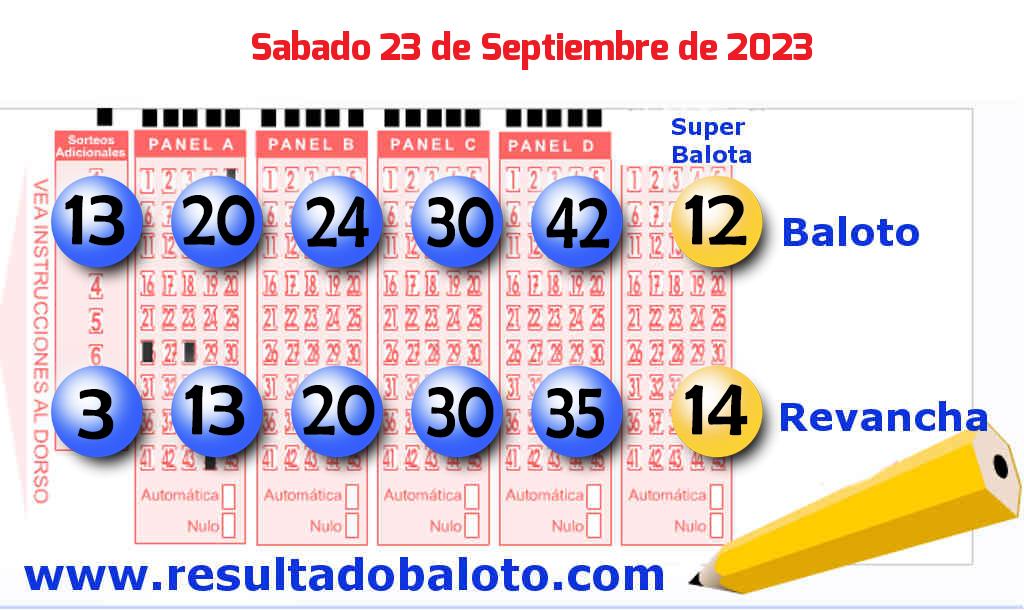 Baloto del Sábado 23 de Septiembre de 2023